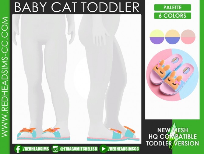 Sims 4 BABY CAT SHOES KIDS AND TODDLER by Thiago Mitchell at REDHEADSIMS