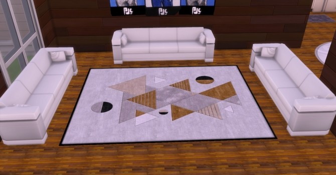 Sims 4 Modern 3x4 Designer Rug by AdonisPluto at Mod The Sims