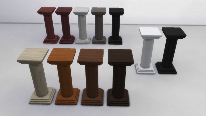 Sims 4 Three Pedestals by TheJim07 at Mod The Sims