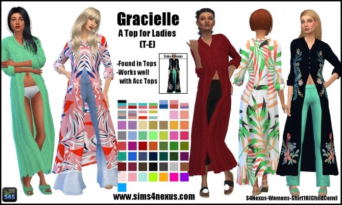 Sims 4 Gracielle top by SamanthaGump at Sims 4 Nexus