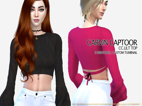 Sims 4 Lilt top by carvin captoor at TSR