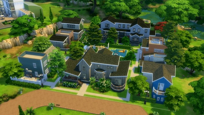 Sims 4 Primavera Village | 6 houses in 1 lot by iSandor at Mod The Sims