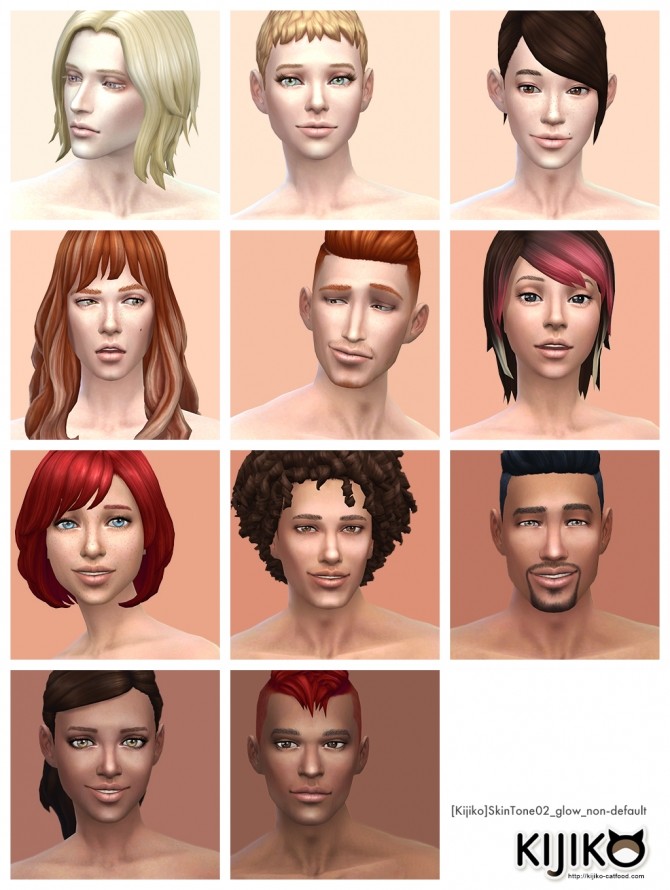 Sims 4 Skin Tones Glow Edition and Skin Texture Overhaul at Kijiko