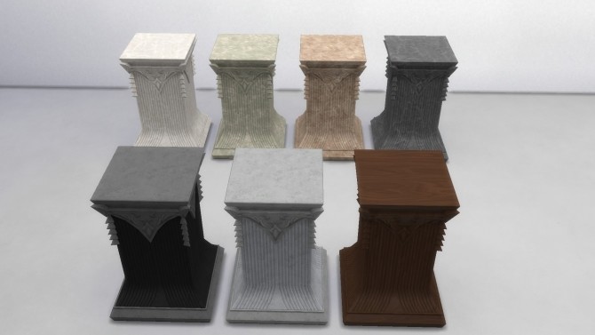Sims 4 Three Pedestals by TheJim07 at Mod The Sims