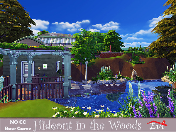 Sims 4 Hideout in the woods by evi at TSR