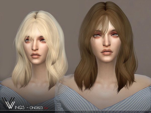 Sims 4 WINGS ON0826 hair by wingssims at TSR