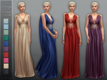 Daenerys Dress by Sifix at TSR » Sims 4 Updates
