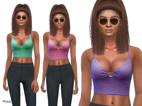 Sims 4 Ladies Jeweled Top by pizazz at TSR