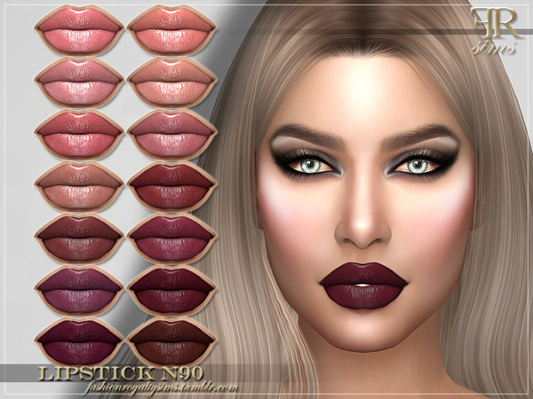 Sims 4 FRS Lipstick N90 by FashionRoyaltySims at TSR