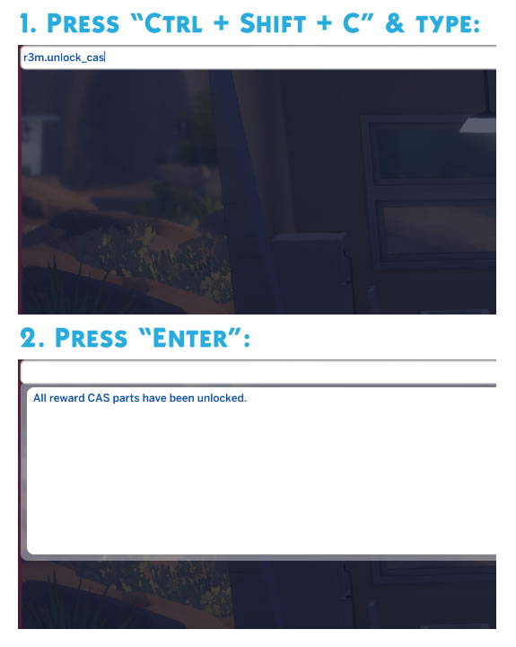 Sims 4 Cheat Code: Unlock CAS Rewards by r3m at Mod The Sims