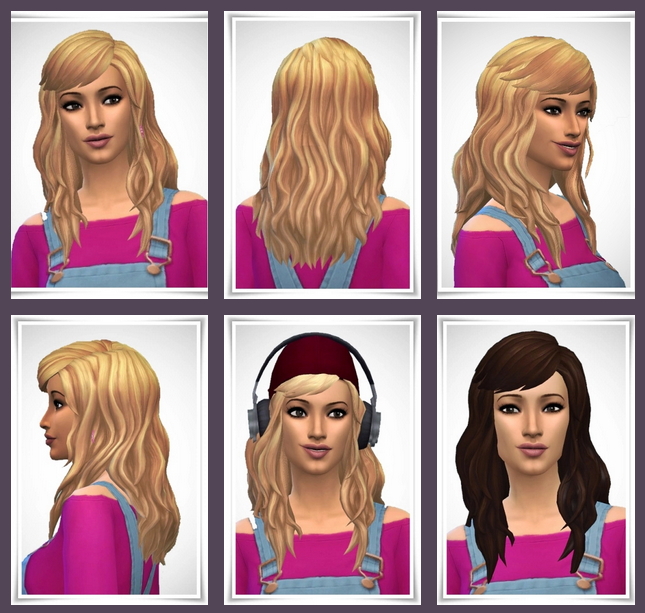 Sims 4 Angela Side Bangs Hair at Birksches Sims Blog