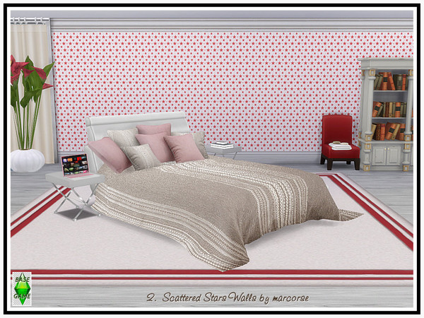 Sims 4 Scattered Stars Walls by marcorse at TSR
