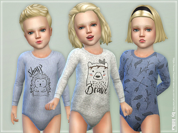 Sims 4 Toddler Onesie 02 by lillka at TSR