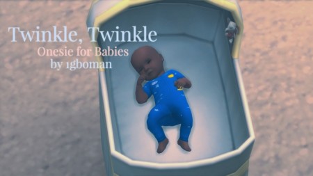 Twinkle, Twinkle Onesie Recolor Override for Babies by 1gboman at Mod The Sims