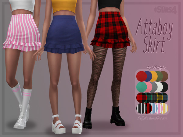 Sims 4 Attaboy Skirt by Trillyke at TSR