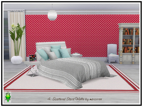 Sims 4 Scattered Stars Walls by marcorse at TSR