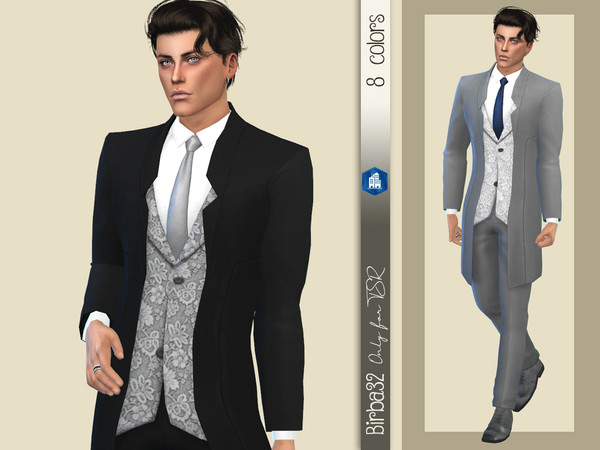 Sims 4 Tobias wedding suit by Birba32 at TSR
