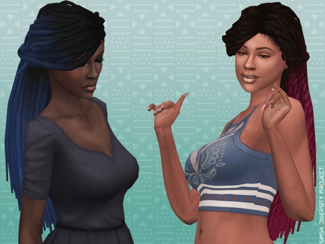 Sims 4 Hallowsims dreadlocks and twists at Sims 4 Diversity Project