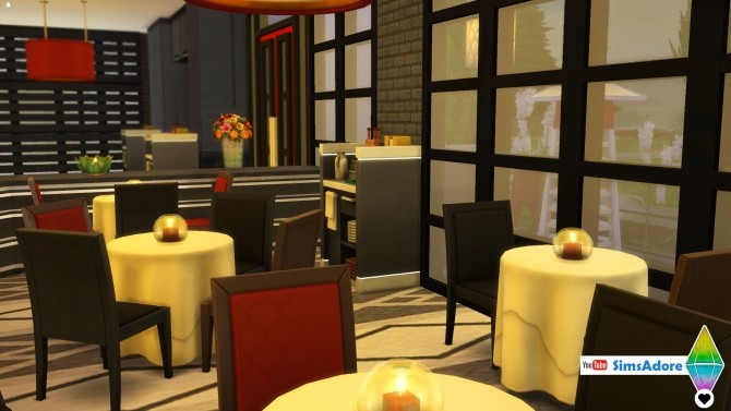 Sims 4 Modern Restaurant No CC by bradybrad7 at Mod The Sims