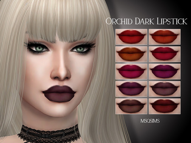 Sims 4 Orchid Dark Lipstick at MSQ Sims