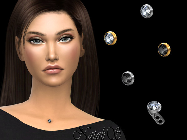 Sims 4 Microdermal neck piercing by NataliS at TSR
