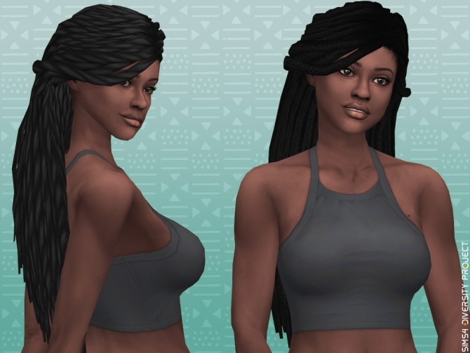 Sims 4 Hallowsims dreadlocks and twists at Sims 4 Diversity Project