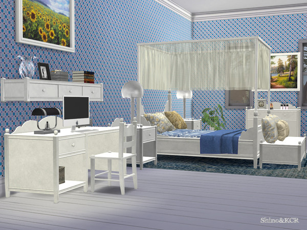 Sims 4 Bedroom Charlott by ShinoKCR at TSR