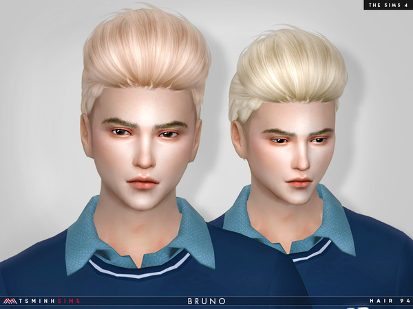 Sims 4 Bruno Hair 95 by TsminhSims at TSR