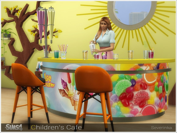 Sims 4 Childrens Cafe by Severinka at TSR