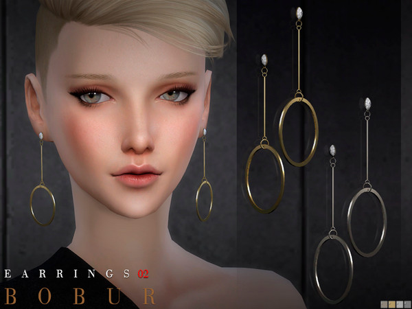 Sims 4 Earrings 02 by Bobur3 at TSR