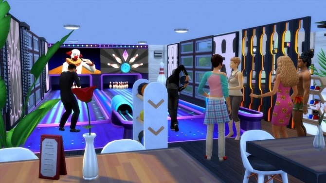 Sims 4 Resto Bowling NewCrest by chipie cyrano at L’UniverSims