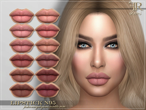 Sims 4 FRS Lipstick N95 by FashionRoyaltySims at TSR