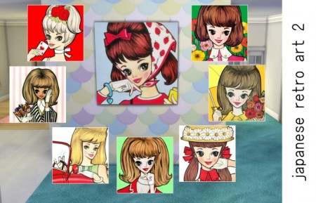 Japanese kawaii retro art by Feelshy at Mod The Sims