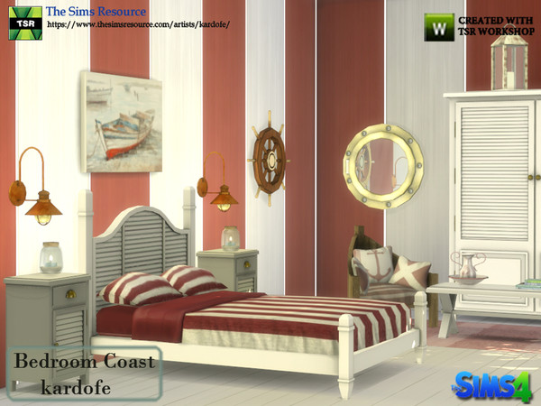 Sims 4 Bedroom Coast by kardofe at TSR