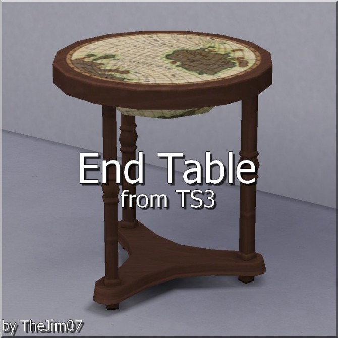 Sims 4 End Table from TS3 University Life by TheJim07 at Mod The Sims