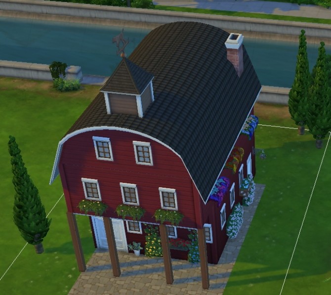 Sims 4 Refurbished Barn Starter Home by kaching12 at Mod The Sims