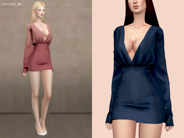 Sims 4 Dress by ChloeMMM at TSR