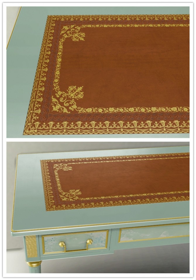Sims 4 Louis XVI Style Flat Desk Lacquered in Celadon (P) at Viviansims Studio
