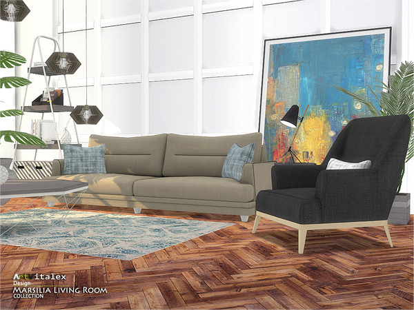 Sims 4 Marsilia Living Room by ArtVitalex at TSR