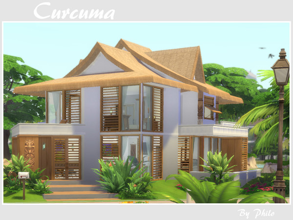 Sims 4 Curcuma house by philo at TSR