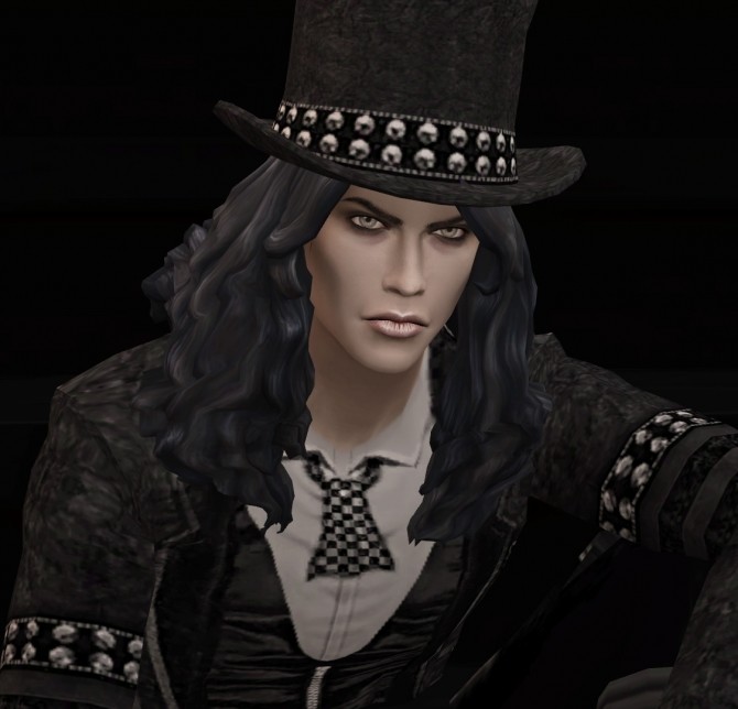 Sims 4 Mad Hatter Gothic Outfit and Hat Conversion by HIM666 at Mod The Sims
