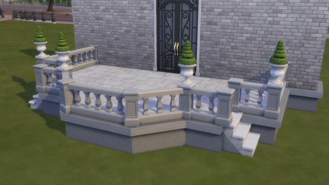 Sims 4 Baluster Rail Fence by TheJim07 at Mod The Sims