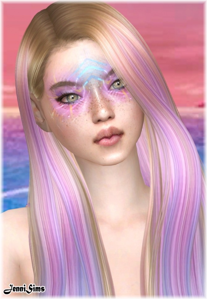 Sims 4 Eyeshadow cyber girl 18 Swatches at Jenni Sims