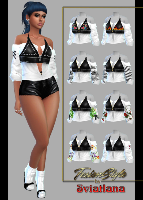 Sims 4 Blouse & Boots (P) at FusionStyle by Sviatlana