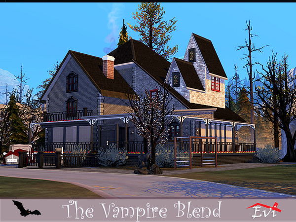 Sims 4 The Vampire Blend house by evi at TSR