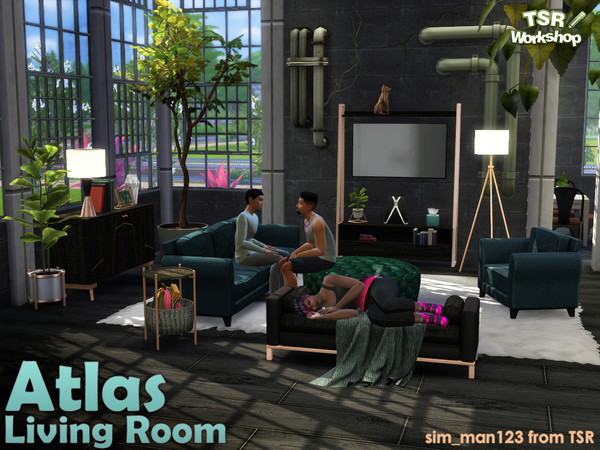 Sims 4 Atlas Living Room by sim man123 at TSR