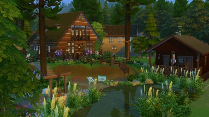 Sims 4 Peaceful Cottage with a Sauna by suojatti at Mod The Sims