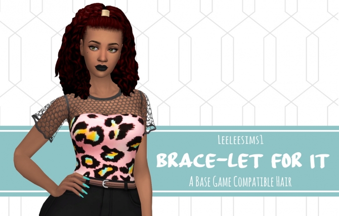 Brace-let for It Base Game Compatible Hair at leeleesims1 » Sims 4 Updates