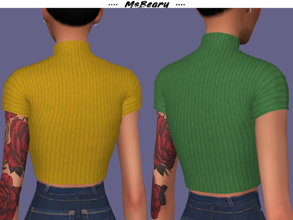 Sims 4 Rib Knit Turtleneck by MsBeary at TSR