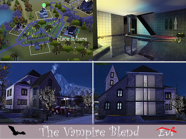 Sims 4 The Vampire Blend house by evi at TSR